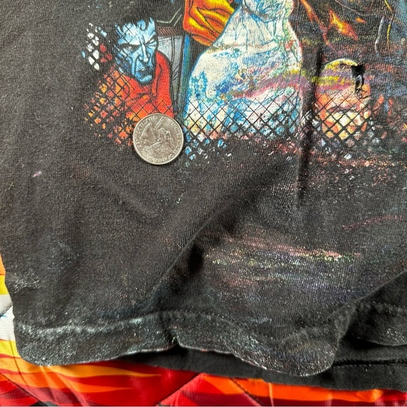 Vintage Y2K Marvel Character Shirt Iron Man Spider Man Ghost Rider Comic Line Up - Picture 13 of 14